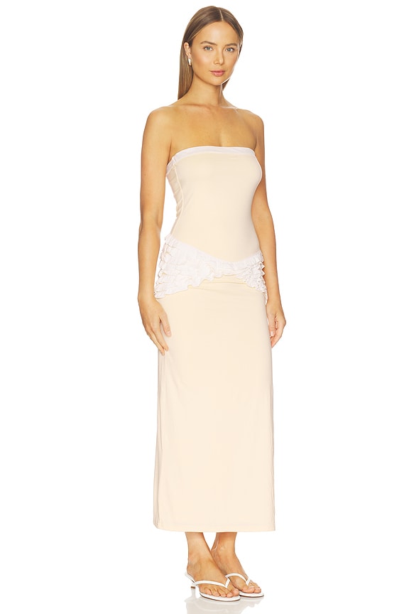 view 2 of 3 ROBE MAXI ELSA in Butter