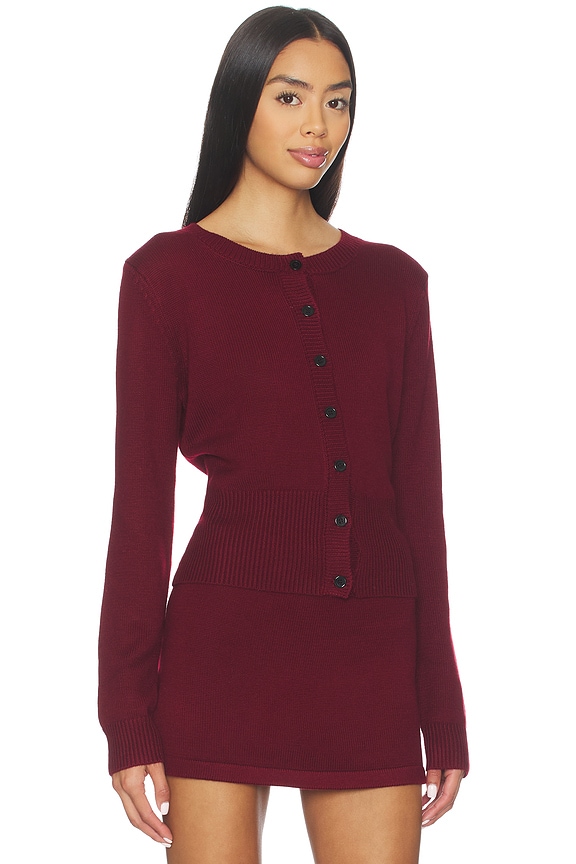 view 2 of 4 Elle Knit Top in Dark Red
