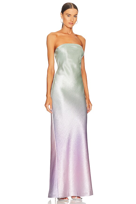 view 2 of 4 VESTIDO SIN TIRANTES EVA OMBRE in Multi Ombre