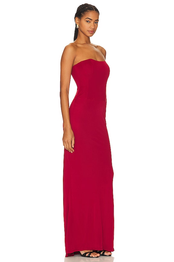 view 2 of 3 ROBE DE SOIRÉE BUSTIER CHIARA in Red