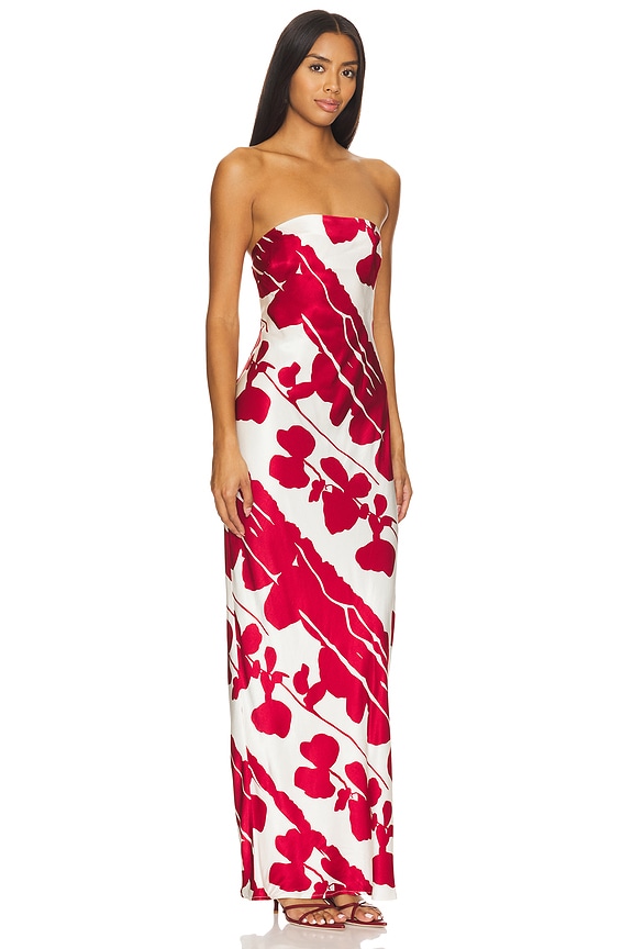 view 2 of 3 SOLENE 원피스 in Red & White Floral