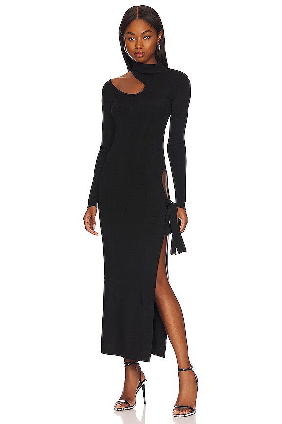 view 2 of 4 Aria Ribs Cutout Dress in Black