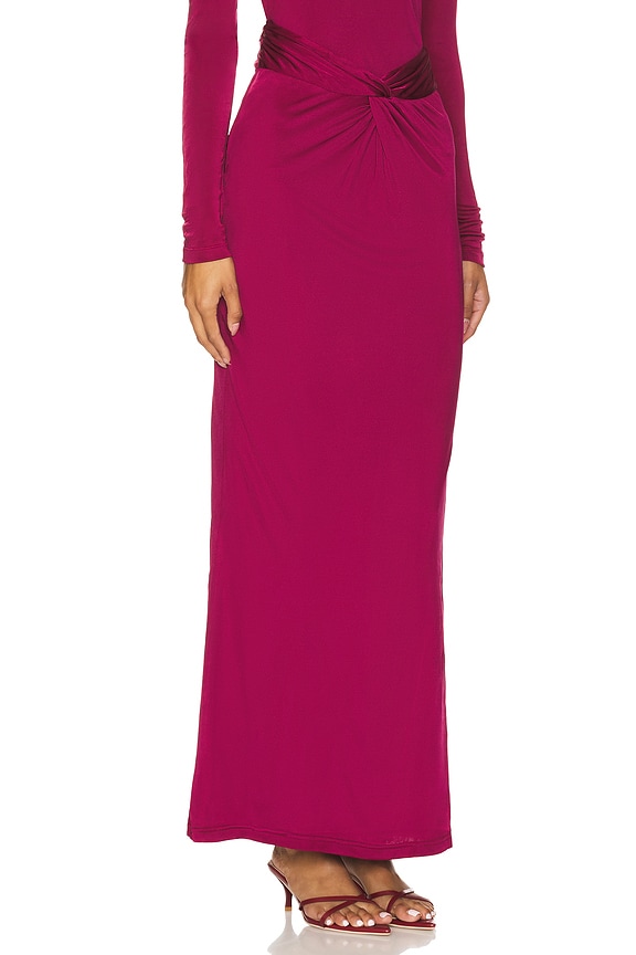 view 2 of 6 Melanie Skirt in Maroon