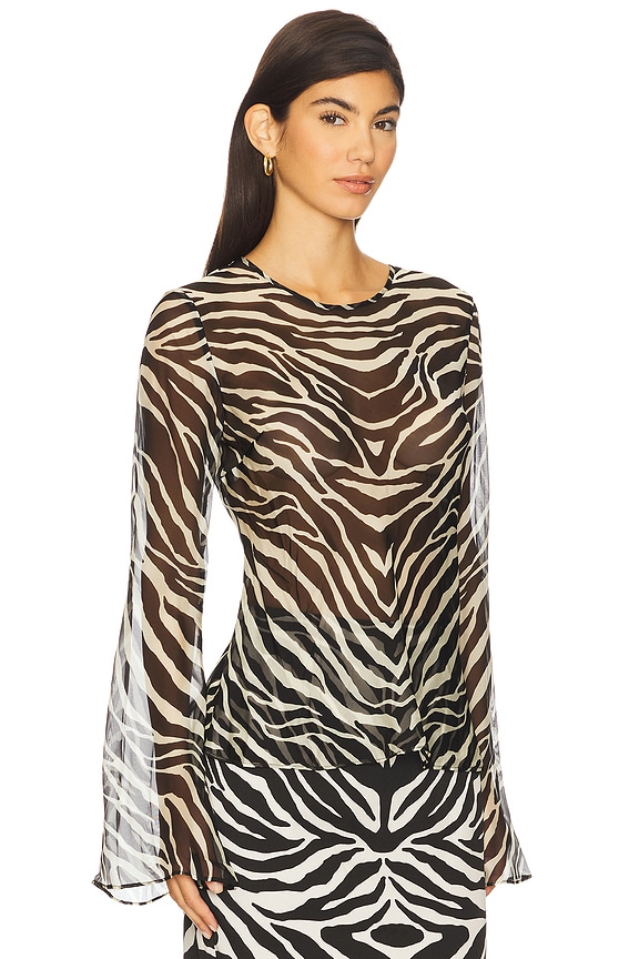 view 2 of 4 Zadie Top in Zebra Print