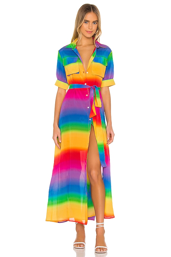 view 1 of 3 ROBE MAXI ISKA in Rainbow