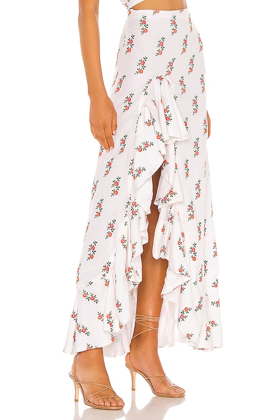 view 2 of 5 JUPE LONGUE CLARA in White Red