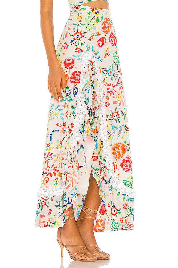 view 2 of 4 JUPE LONGUE CLARA in White Floral