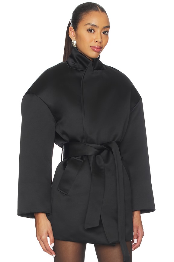 view 2 of 4 Mini Belted Coat in Black