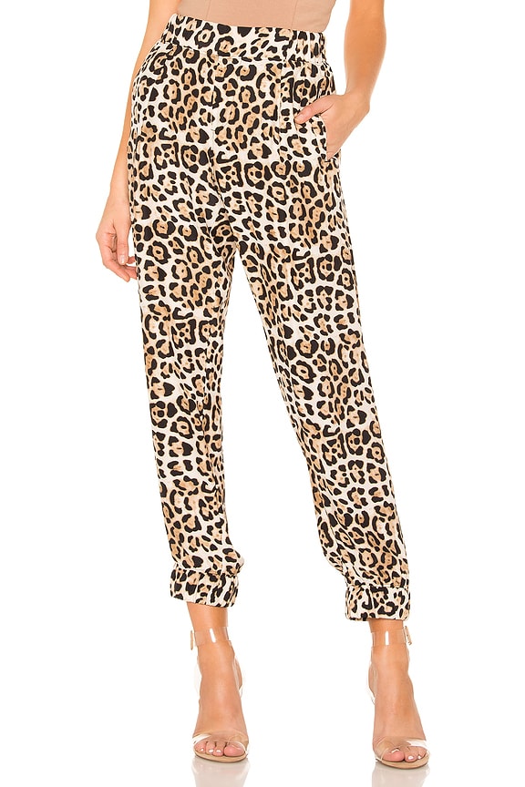 view 1 of 4 Silk Pant in Leopard Print