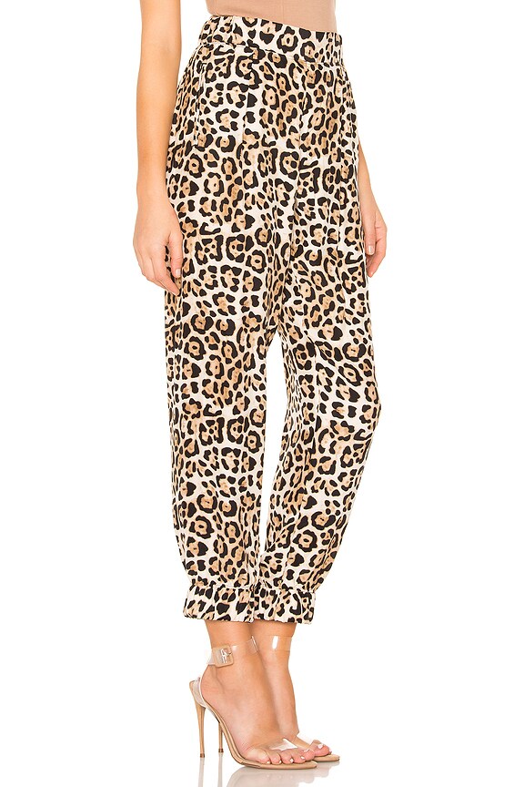 view 2 of 4 Silk Pant in Leopard Print