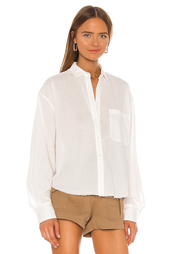 view 2 of 4 Cotton Crosshatch Shirt in White