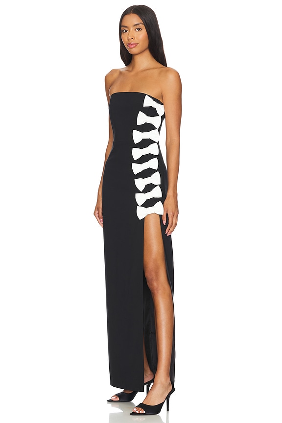 view 2 of 3 The Selma Dress in Black & White