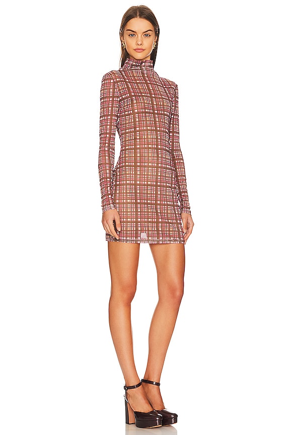 view 2 of 3 x Lara Worthington Bodycon Mini Dress in Pink Check