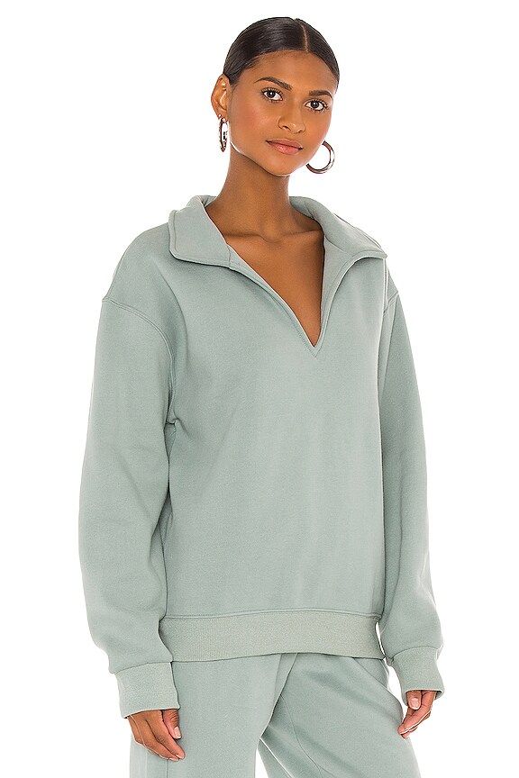 view 2 of 4 x Rozalia Collared Sweatshirt in Teal