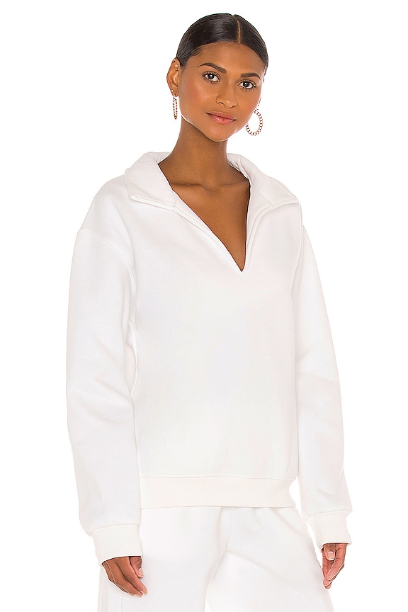 view 2 of 4 x Rozalia Collared Sweatshirt in White