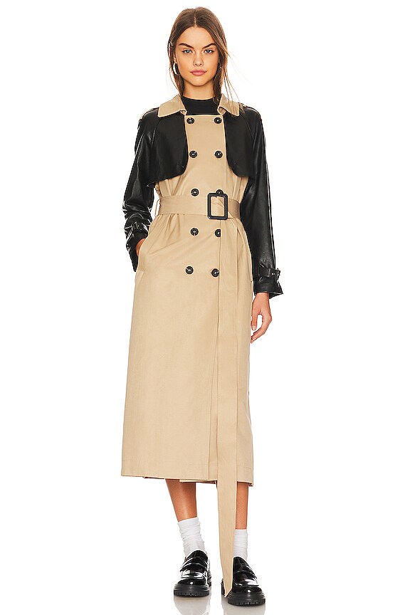 view 2 of 5 Haze Trench Coat in Sand & Black