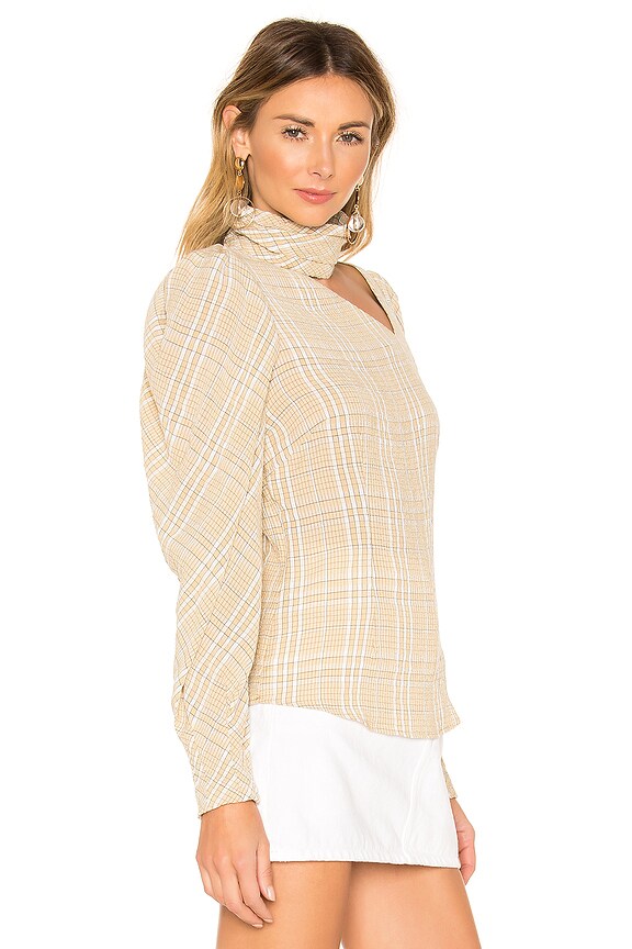 view 2 of 4 Born Sinner Top in Mustard Check