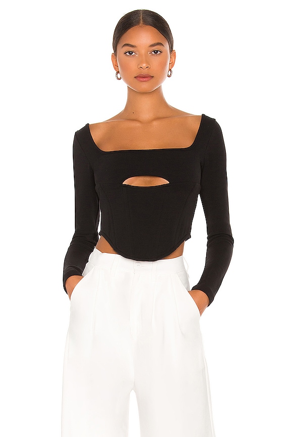 view 1 of 4 The Alpha Crop Top in Black