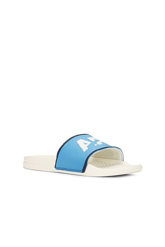 view 2 of 5 Big Logo Techloom Slide in Ivory, Coastal Blue & Midnight