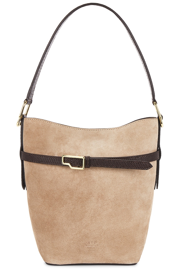 view 2 of 5 Cremella Bucket Bag in Avena & Walnut
