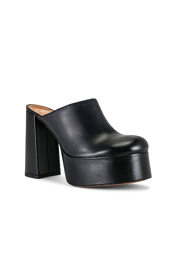 view 2 of 5 Fasani Platform Clog in Black Nappa