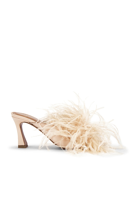 view 1 of 5 SANDALES ZIANO in Cipria Grained Calf & Feathers