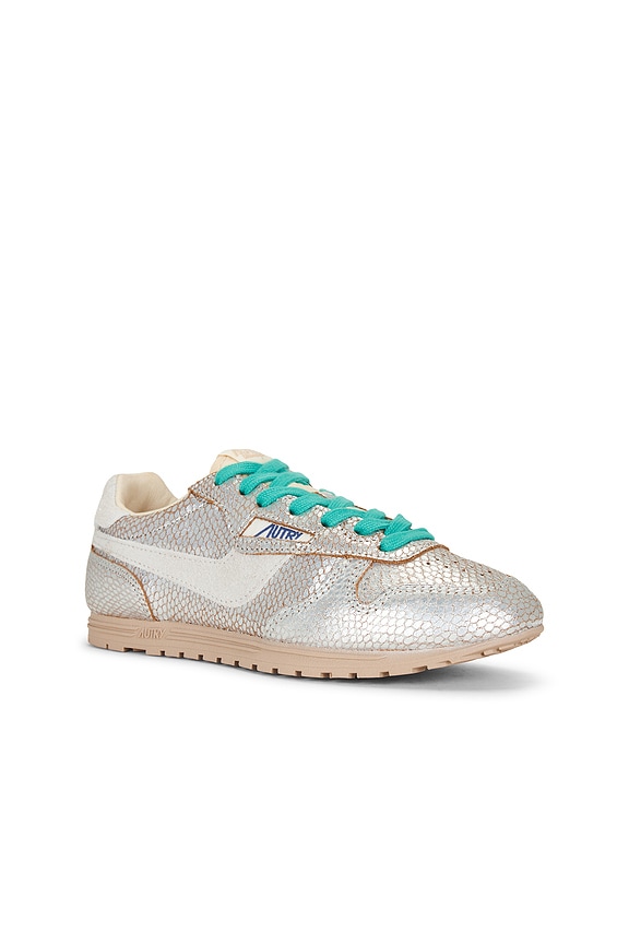 view 2 of 7 Windspin Low Sneaker in Silver & White