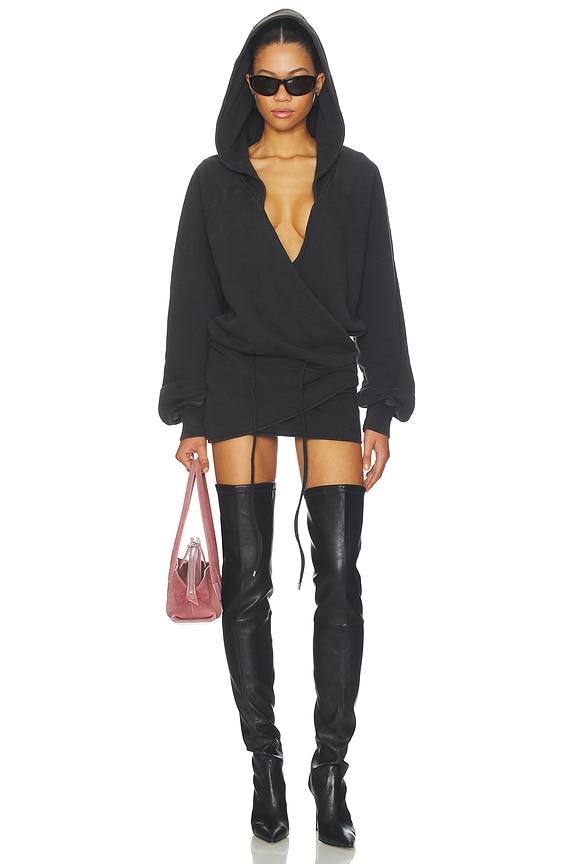 view 2 of 4 Hoodie Mini Dress in Faded Black