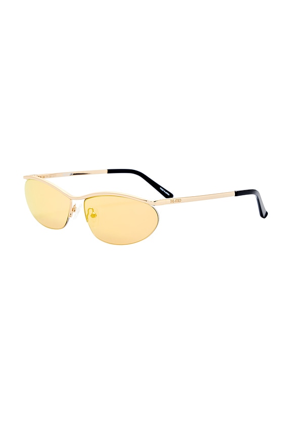 view 2 of 3 GAFAS DE SOL CHARLOTTE in Yellow Gold & Gold Mirror