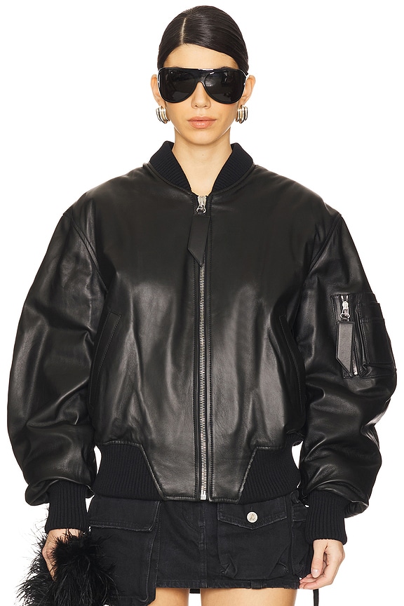 view 1 of 5 Anja Bomber Jacket in Black