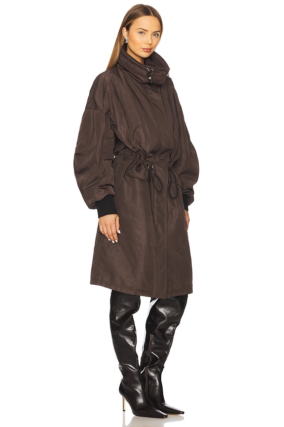 view 2 of 3 Long Coat in Brown