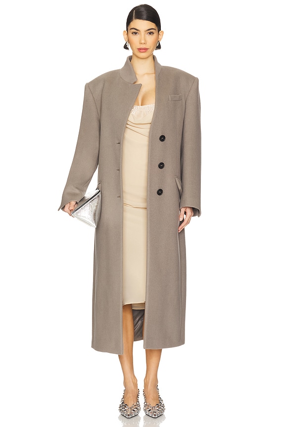 view 1 of 5 Long Coat in Grey