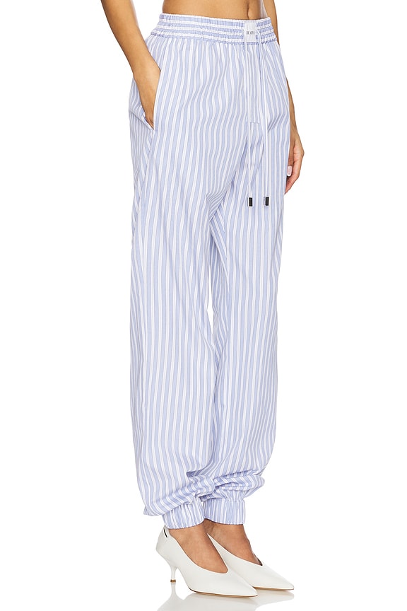 view 2 of 6 Slouch Pant in White & Navy Blue