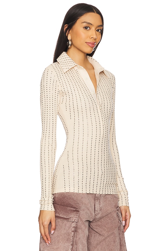 view 2 of 5 Top manga larga in Fade Ecru