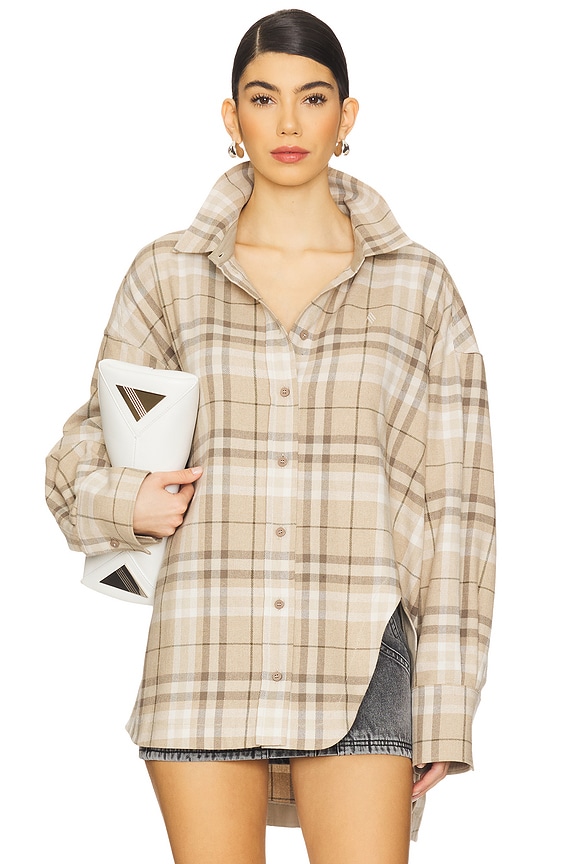 view 1 of 5 Button Up Shirt in Beige