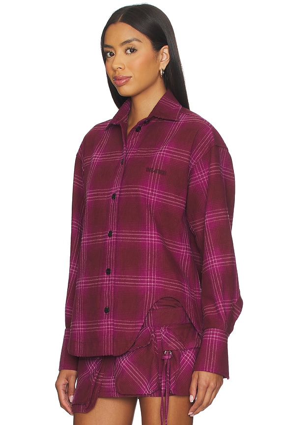 view 2 of 5 Check Shirt in Burgundy