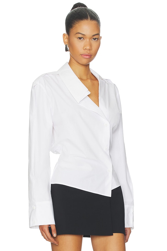 view 2 of 4 Asymmetrical Shirt in White