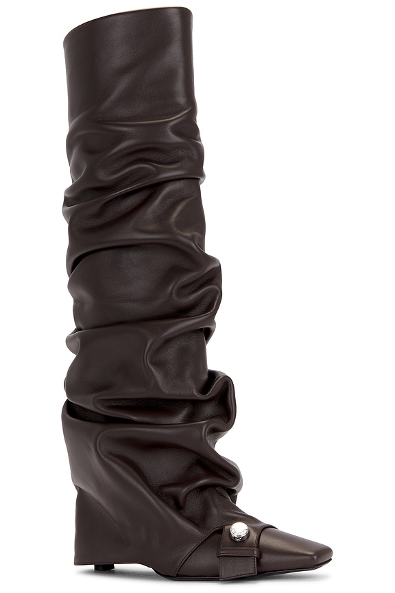 view 2 of 5 Juno 95mm Knee High Boot in Chocolate