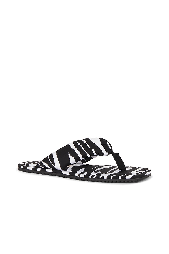 view 2 of 5 Indie Flat Thong Sandal in White & Black