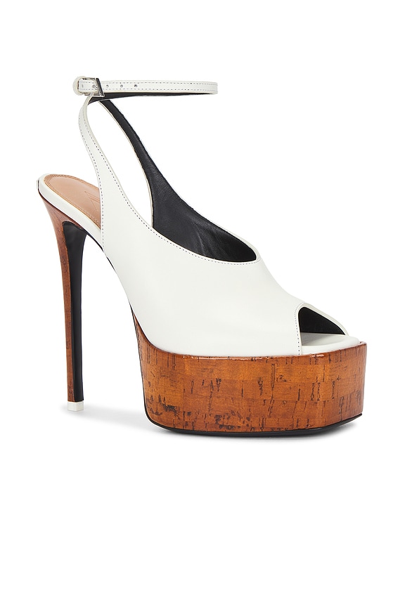 view 2 of 5 SANDALIA ORNELLA in White & Brown