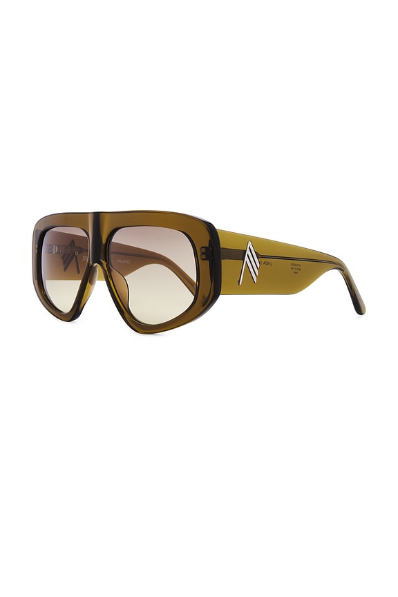 view 2 of 3 GAFAS DE SOL MILANO in Olive, Silver, & Mustard Gradient