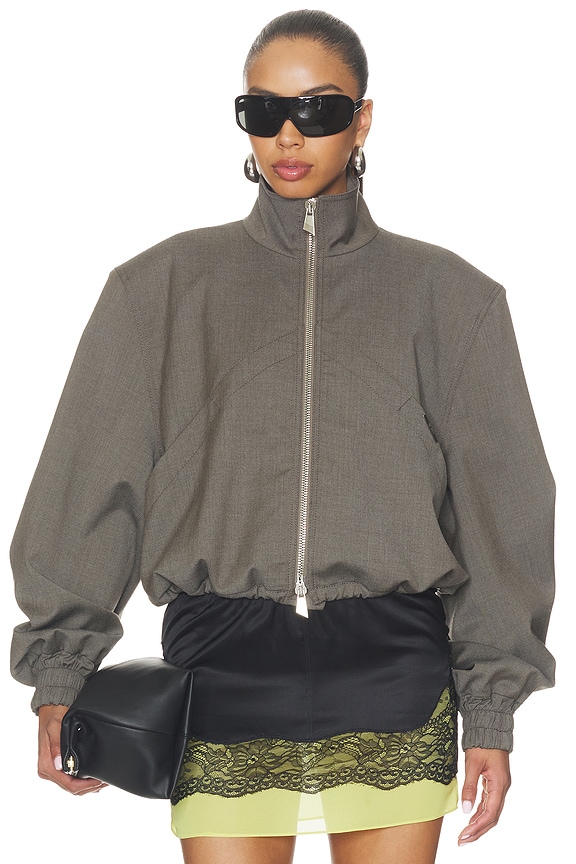 view 2 of 5 CHAQUETA BOMBER JACKET in Melange Grey