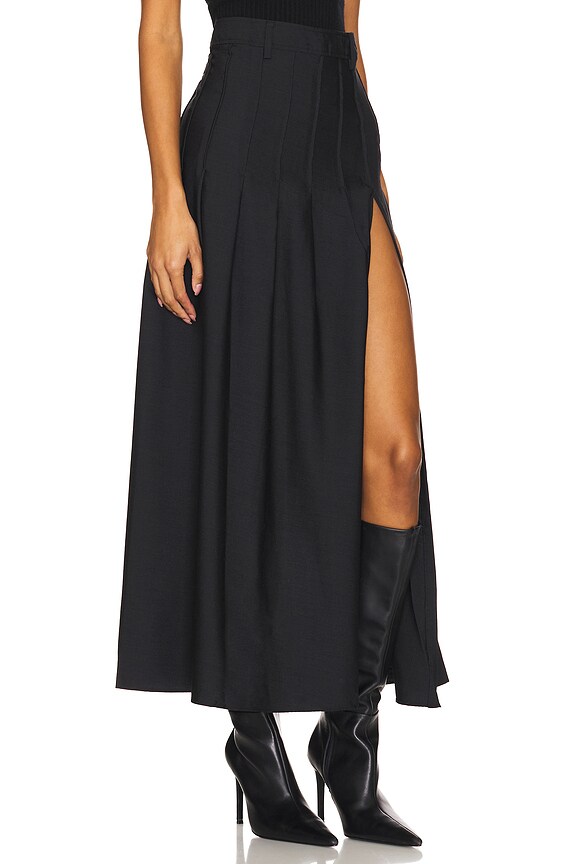 view 2 of 6 ЮБКА МАКСИ PLEATED WOOL in Black