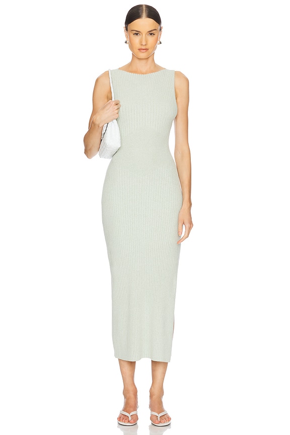 view 2 of 5 Dakota Dress in Meadow With Purple Trim