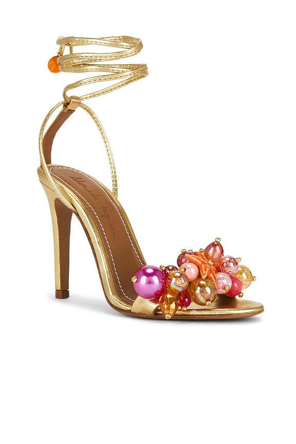 view 2 of 5 Sunkissed Coral Sandal in Gold