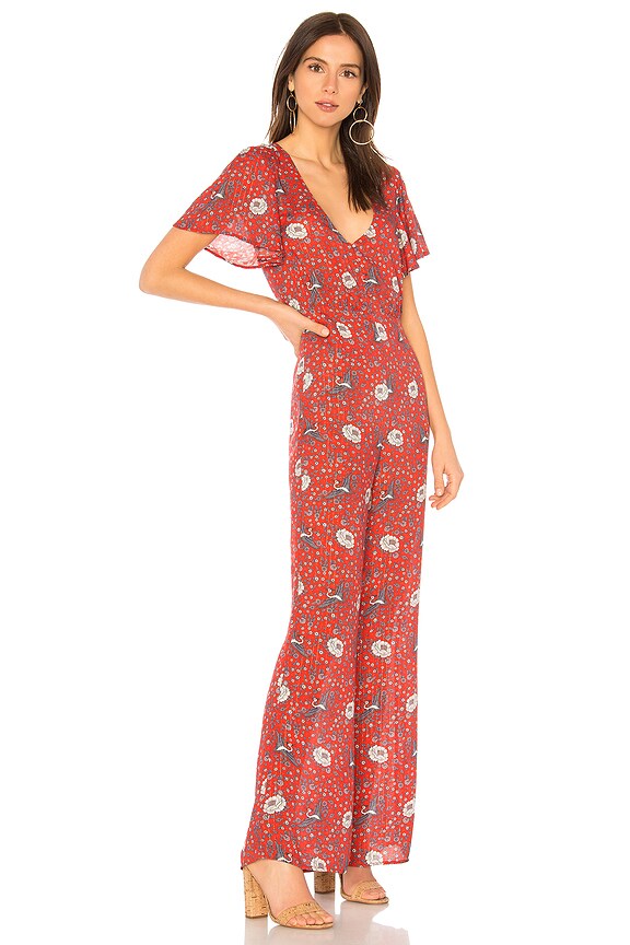 view 2 of 3 Valentina Fiesta Jumpsuit in Red