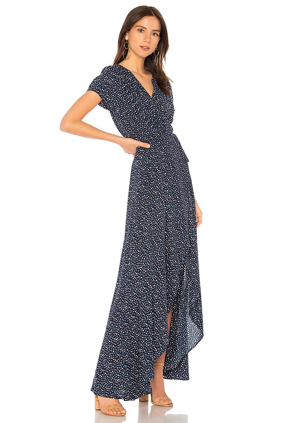 view 2 of 3 Daphne Easy Days Wrap Maxi Dress in Navy