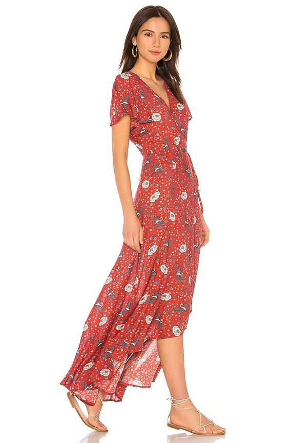 view 2 of 3 МАКСИ-ПЛАТЬЕ С ЗАПАХОМ VALENTINA FIESTA in Red