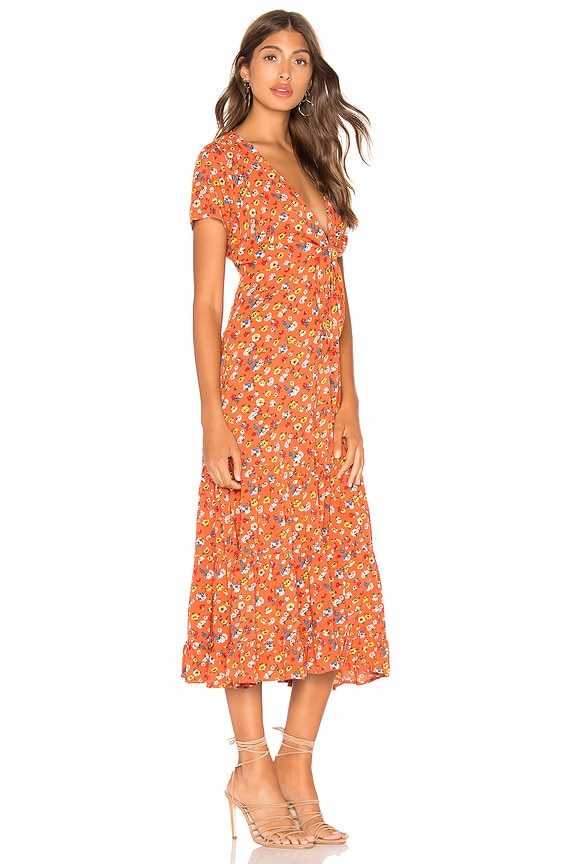 view 2 of 3 Agnes Fleur Midi Dress in Rust