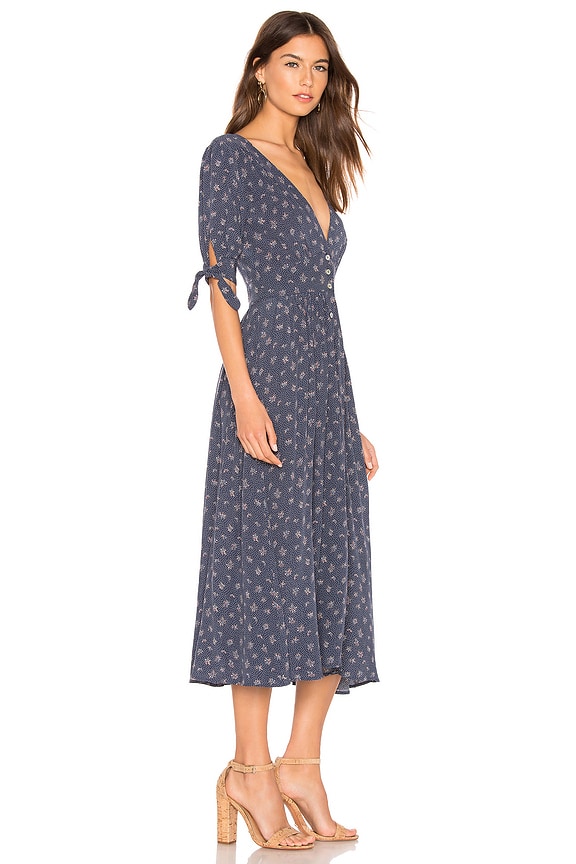 view 2 of 3 VESTIDO JASMINE TIE SLEEVE in Navy